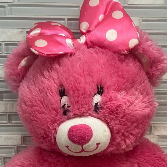 Disney Build A Bear BAB Minnie Mouse Pink Polka Dot Paw Patch Plush - Picture 2 of 6